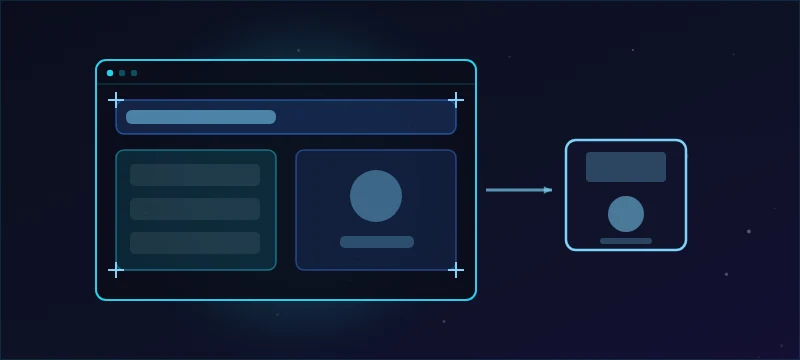 Anchored UI panels with a save-resource card and anchor crosshairs