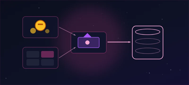 Shop, coin and inventory panels wired into a datastore drum